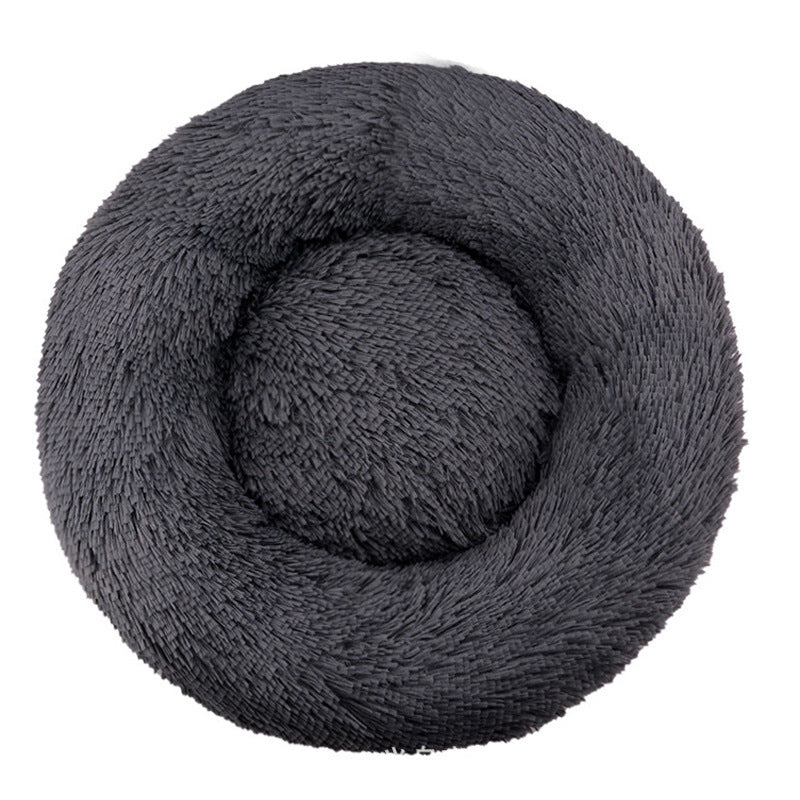 Cama redonda de peluche para perros y gatos – Desenfundable y lavable