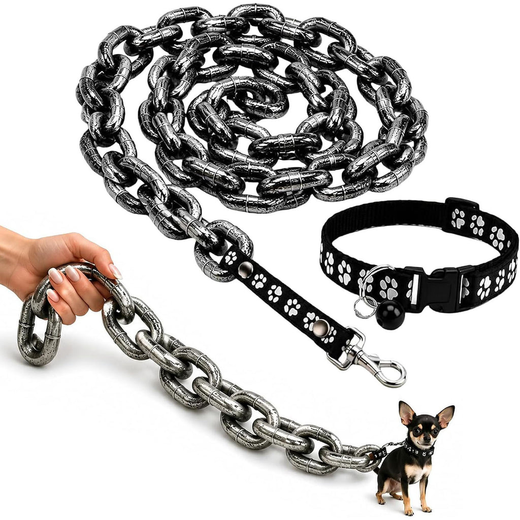 Correa tipo cadena gigante para perros pequeños y gatos
