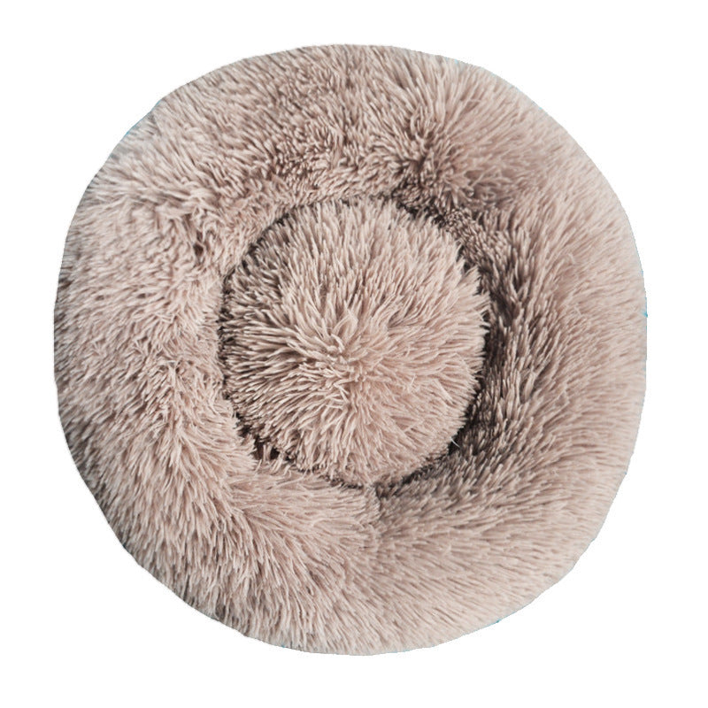 Cama redonda de peluche para perros y gatos – Desenfundable y lavable