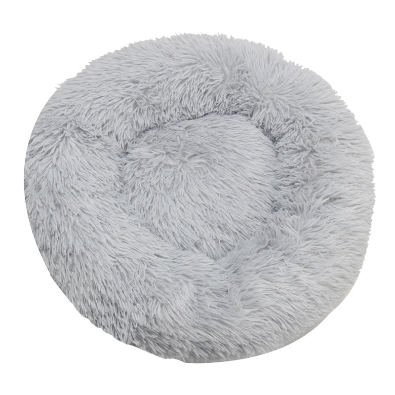 Cama redonda de peluche para perros y gatos – Desenfundable y lavable