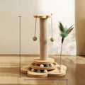 Rascador y torre para gatos con nido – Madera maciza