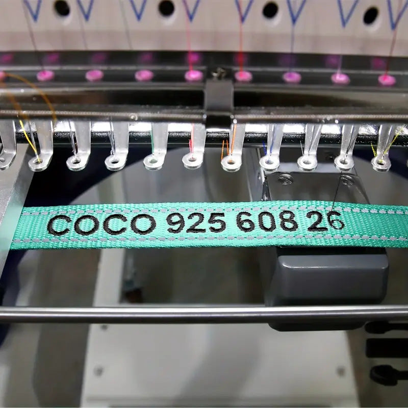 Collar bordado personalizado con nombre y teléfono